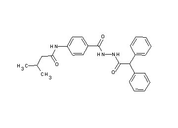 N-(4-{[2-(diphenylacetyl)hydrazino]carbonyl}phenyl)-3-methylbutanamide