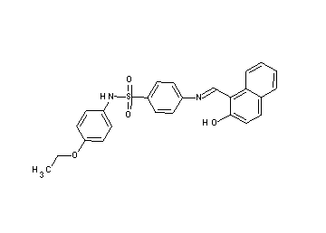 N-(4-ethoxyphenyl)-4-{[(2-hydroxy-1-naphthyl)methylene]amino}benzenesulfonamide - Click Image to Close