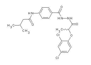 N-[4-({2-[2-(2,4-dichlorophenoxy)propanoyl]hydrazino}carbonyl)phenyl]-3-methylbutanamide