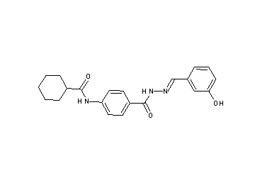 N-(4-{[2-(3-hydroxybenzylidene)hydrazino]carbonyl}phenyl)cyclohexanecarboxamide