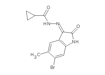 N'-(6-bromo-5-methyl-2-oxo-1,2-dihydro-3H-indol-3-ylidene)cyclopropanecarbohydrazide
