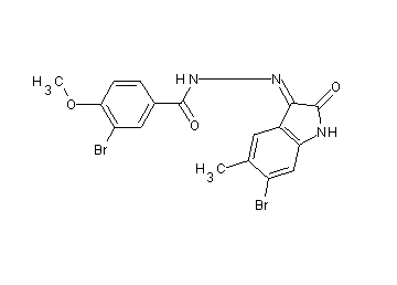 3-bromo-N'-(6-bromo-5-methyl-2-oxo-1,2-dihydro-3H-indol-3-ylidene)-4-methoxybenzohydrazide