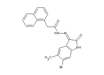 N'-(6-bromo-5-methyl-2-oxo-1,2-dihydro-3H-indol-3-ylidene)-2-(1-naphthyl)acetohydrazide