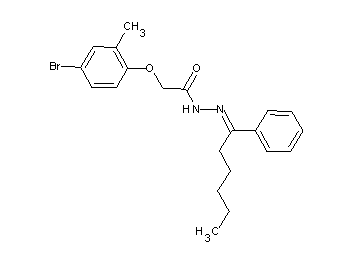 2-(4-bromo-2-methylphenoxy)-N'-(1-phenylhexylidene)acetohydrazide