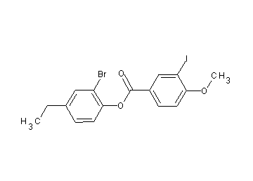 2-bromo-4-ethylphenyl 3-iodo-4-methoxybenzoate