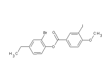 2-bromo-4-ethylphenyl 3-iodo-4-methoxybenzoate 2-bromo-4-ethylphenyl 3-iodo-4-methoxybenzoate