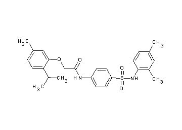 N-(4-{[(2,4-dimethylphenyl)amino]sulfonyl}phenyl)-2-(2-isopropyl-5-methylphenoxy)acetamide