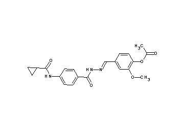 4-(2-{4-[(cyclopropylcarbonyl)amino]benzoyl}carbonohydrazonoyl)-2-methoxyphenyl acetate