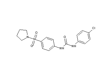 N-(4-chlorophenyl)-N'-[4-(1-pyrrolidinylsulfonyl)phenyl]urea