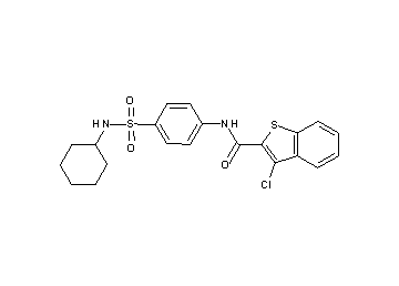 3-chloro-N-{4-[(cyclohexylamino)sulfonyl]phenyl}-1-benzothiophene-2-carboxamide