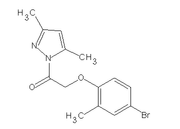 1-[(4-bromo-2-methylphenoxy)acetyl]-3,5-dimethyl-1H-pyrazole
