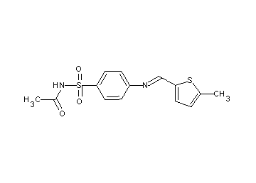 N-[(4-{[(5-methyl-2-thienyl)methylene]amino}phenyl)sulfonyl]acetamide