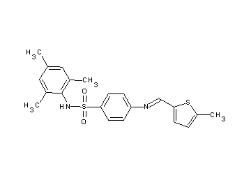 N-mesityl-4-{[(5-methyl-2-thienyl)methylene]amino}benzenesulfonamide