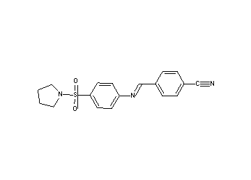 4-({[4-(1-pyrrolidinylsulfonyl)phenyl]imino}methyl)benzonitrile