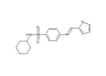 N-cyclohexyl-4-[(2-thienylmethylene)amino]benzenesulfonamide