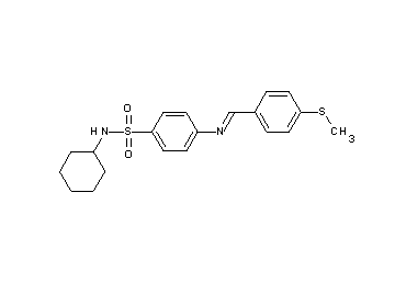 N-cyclohexyl-4-{[4-(methylsulfanyl)benzylidene]amino}benzenesulfonamide