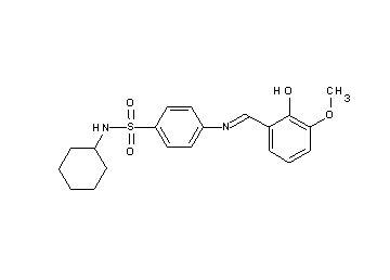 N-cyclohexyl-4-[(2-hydroxy-3-methoxybenzylidene)amino]benzenesulfonamide