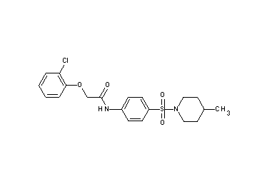 2-(2-chlorophenoxy)-N-{4-[(4-methyl-1-piperidinyl)sulfonyl]phenyl}acetamide