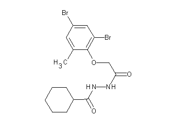 N'-[2-(2,4-dibromo-6-methylphenoxy)acetyl]cyclohexanecarbohydrazide