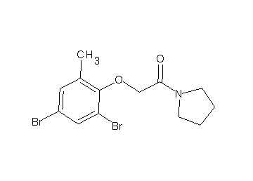1-[(2,4-dibromo-6-methylphenoxy)acetyl]pyrrolidine