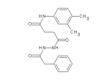 N-(3,4-dimethylphenyl)-4-oxo-4-[2-(phenylacetyl)hydrazino]butanamide - Click Image to Close