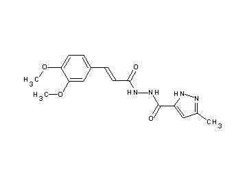 N'-[3-(3,4-dimethoxyphenyl)acryloyl]-3-methyl-1H-pyrazole-5-carbohydrazide