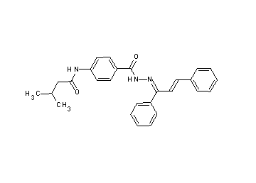N-(4-{[2-(1,3-diphenyl-2-propen-1-ylidene)hydrazino]carbonyl}phenyl)-3-methylbutanamide