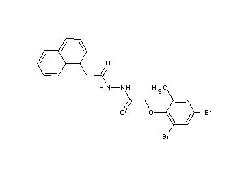 2-(2,4-dibromo-6-methylphenoxy)-N'-(1-naphthylacetyl)acetohydrazide 2-(2,4-dibromo-6-methylphenoxy)-N'-(1-naphthylacetyl)acetohydrazide