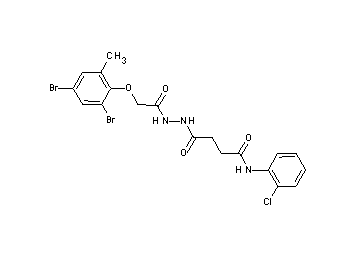 N-(2-chlorophenyl)-4-{2-[(2,4-dibromo-6-methylphenoxy)acetyl]hydrazino}-4-oxobutanamide