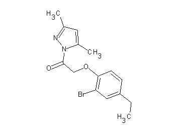 1-[(2-bromo-4-ethylphenoxy)acetyl]-3,5-dimethyl-1H-pyrazole