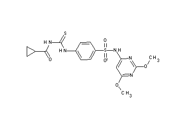 N-{[(4-{[(2,6-dimethoxy-4-pyrimidinyl)amino]sulfonyl}phenyl)amino]carbonothioyl}cyclopropanecarboxamide