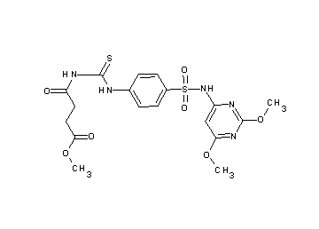 methyl 4-({[(4-{[(2,6-dimethoxy-4-pyrimidinyl)amino]sulfonyl}phenyl)amino]carbonothioyl}amino)-4-oxobutanoate