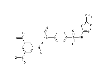 N-{[(4-{[(5-methyl-3-isoxazolyl)amino]sulfonyl}phenyl)amino]carbonothioyl}-3,5-dinitrobenzamide
