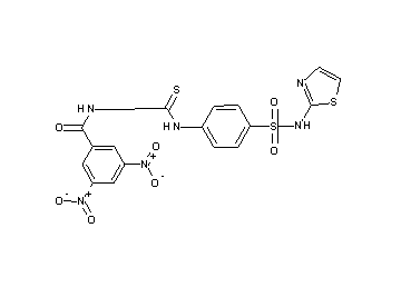 3,5-dinitro-N-[({4-[(1,3-thiazol-2-ylamino)sulfonyl]phenyl}amino)carbonothioyl]benzamide
