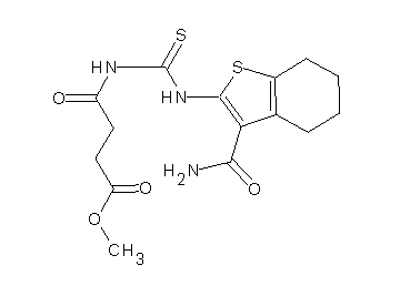 methyl 4-[({[3-(aminocarbonyl)-4,5,6,7-tetrahydro-1-benzothien-2-yl]amino}carbonothioyl)amino]-4-oxobutanoate
