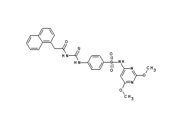 N-{[(4-{[(2,6-dimethoxy-4-pyrimidinyl)amino]sulfonyl}phenyl)amino]carbonothioyl}-2-(1-naphthyl)acetamide