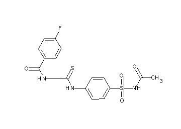 N-[({4-[(acetylamino)sulfonyl]phenyl}amino)carbonothioyl]-4-fluorobenzamide