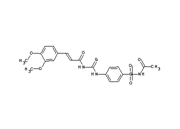 N-[({4-[(acetylamino)sulfonyl]phenyl}amino)carbonothioyl]-3-(3,4-dimethoxyphenyl)acrylamide