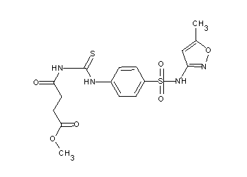 methyl 4-({[(4-{[(5-methyl-3-isoxazolyl)amino]sulfonyl}phenyl)amino]carbonothioyl}amino)-4-oxobutanoate
