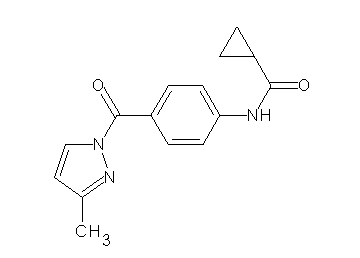 N-{4-[(3-methyl-1H-pyrazol-1-yl)carbonyl]phenyl}cyclopropanecarboxamide