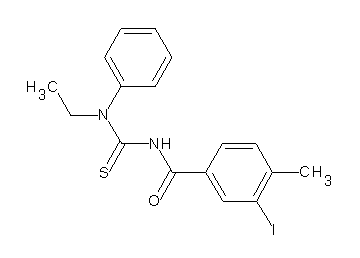 N-{[ethyl(phenyl)amino]carbonothioyl}-3-iodo-4-methylbenzamide