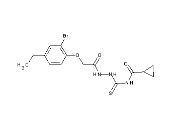 N-({2-[(2-bromo-4-ethylphenoxy)acetyl]hydrazino}carbonothioyl)cyclopropanecarboxamide