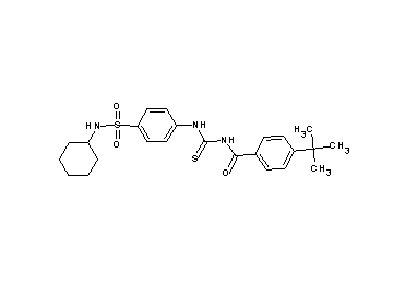 4-tert-butyl-N-[({4-[(cyclohexylamino)sulfonyl]phenyl}amino)carbonothioyl]benzamide