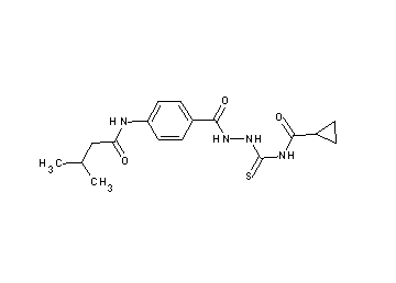 N-[(2-{4-[(3-methylbutanoyl)amino]benzoyl}hydrazino)carbonothioyl]cyclopropanecarboxamide