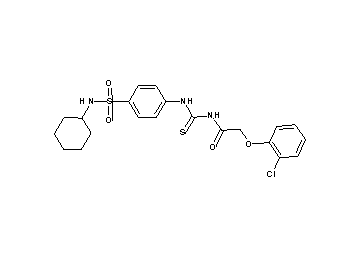 2-(2-chlorophenoxy)-N-[({4-[(cyclohexylamino)sulfonyl]phenyl}amino)carbonothioyl]acetamide