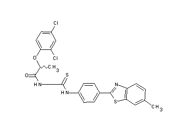 2-(2,4-dichlorophenoxy)-N-({[4-(6-methyl-1,3-benzothiazol-2-yl)phenyl]amino}carbonothioyl)propanamide