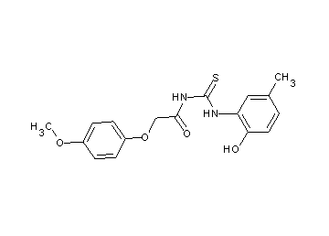 N-{[(2-hydroxy-5-methylphenyl)amino]carbonothioyl}-2-(4-methoxyphenoxy)acetamide
