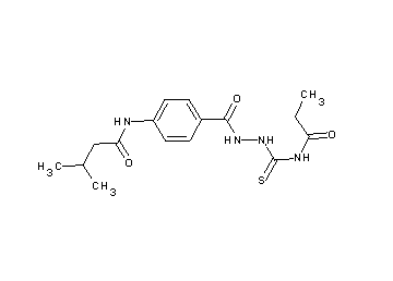 3-methyl-N-[4-({2-[(propionylamino)carbonothioyl]hydrazino}carbonyl)phenyl]butanamide