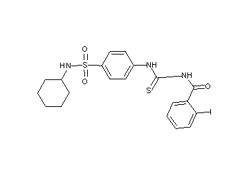 N-[({4-[(cyclohexylamino)sulfonyl]phenyl}amino)carbonothioyl]-2-iodobenzamide