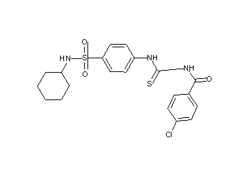 4-chloro-N-[({4-[(cyclohexylamino)sulfonyl]phenyl}amino)carbonothioyl]benzamide